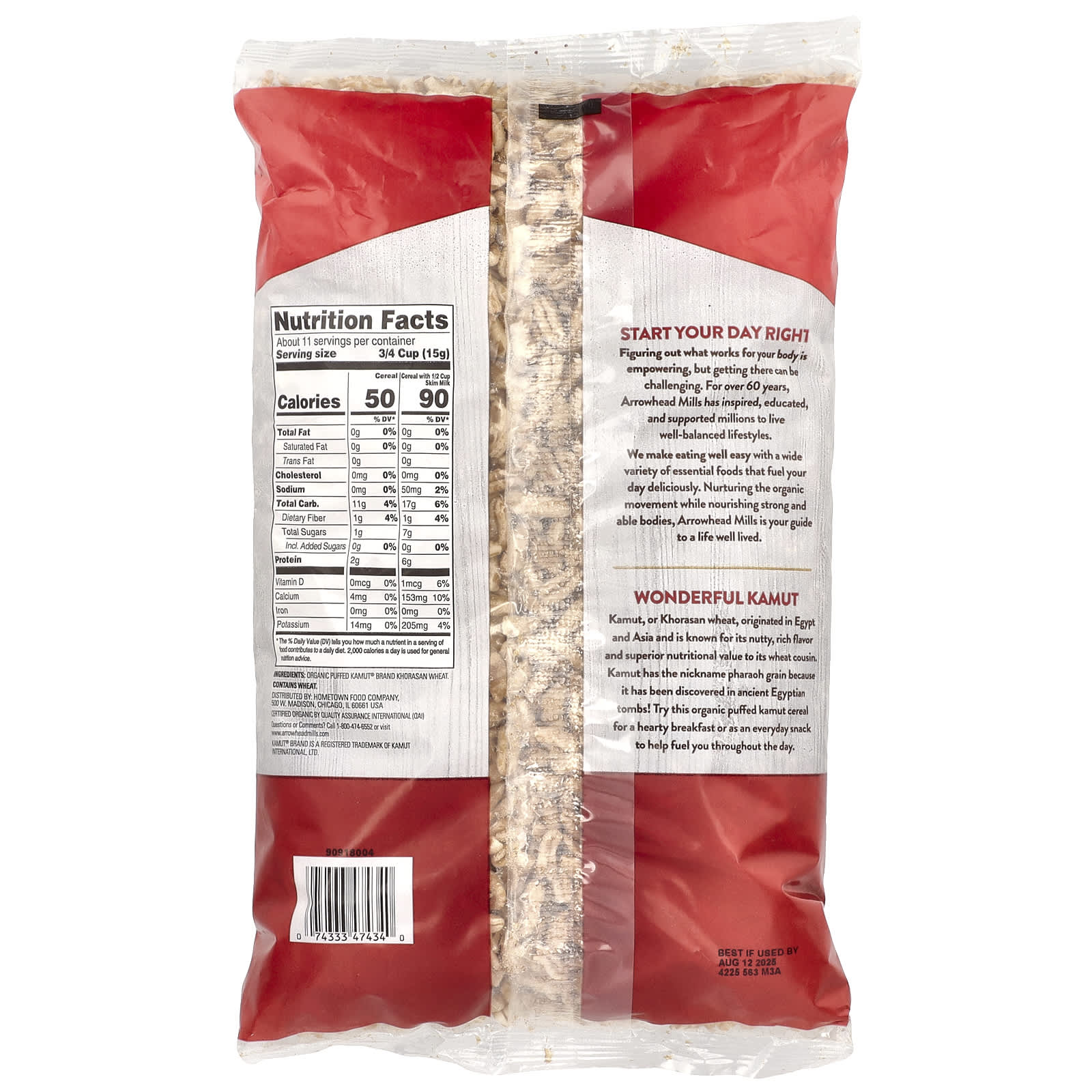Arrowhead Mills, Organic Puffed Kamut® Cereal, 6 oz (170 g) - Image 2