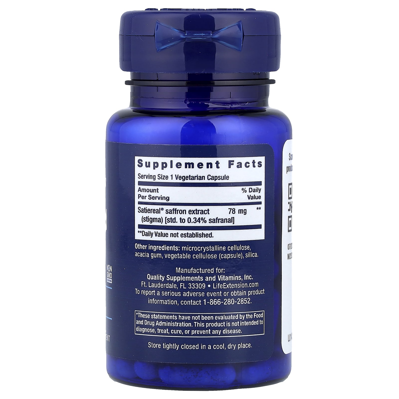 Life Extension, Optimized Saffron, 60 Vegetarian Capsules (78 mg per Capsule) - Image 2