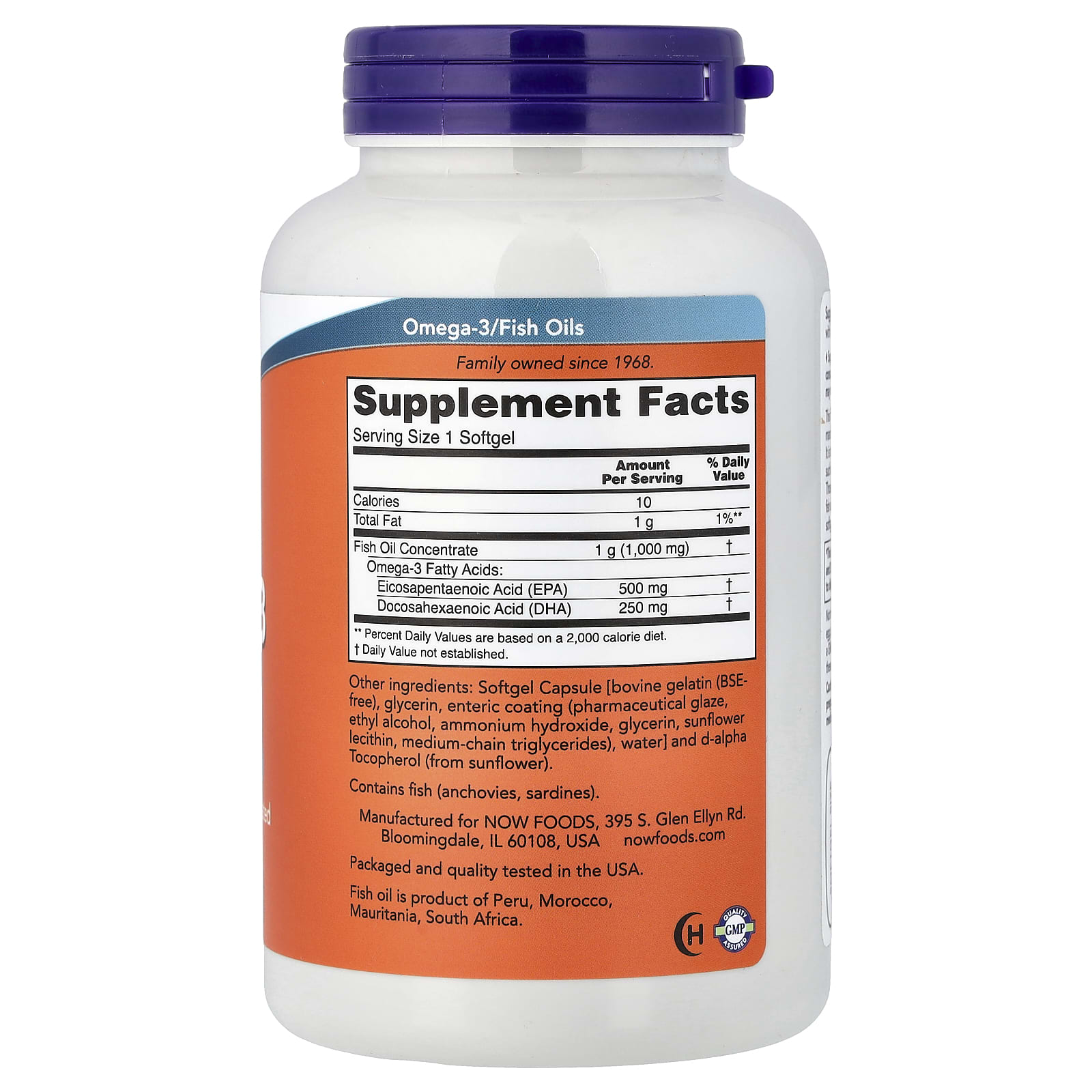 NOW Foods, Ultra Omega-3 Fish Oil, 180 Softgels - Image 2