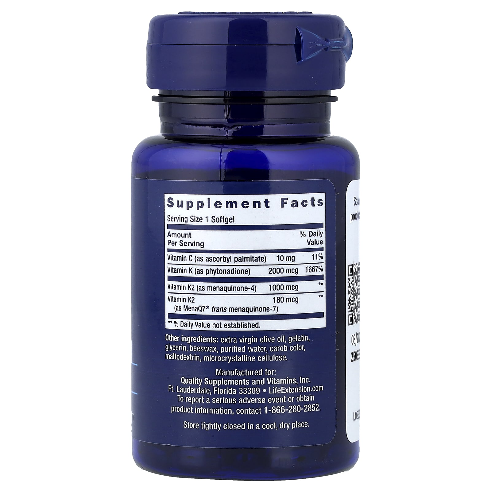 Life Extension, Super K, 90 Softgels - Image 2