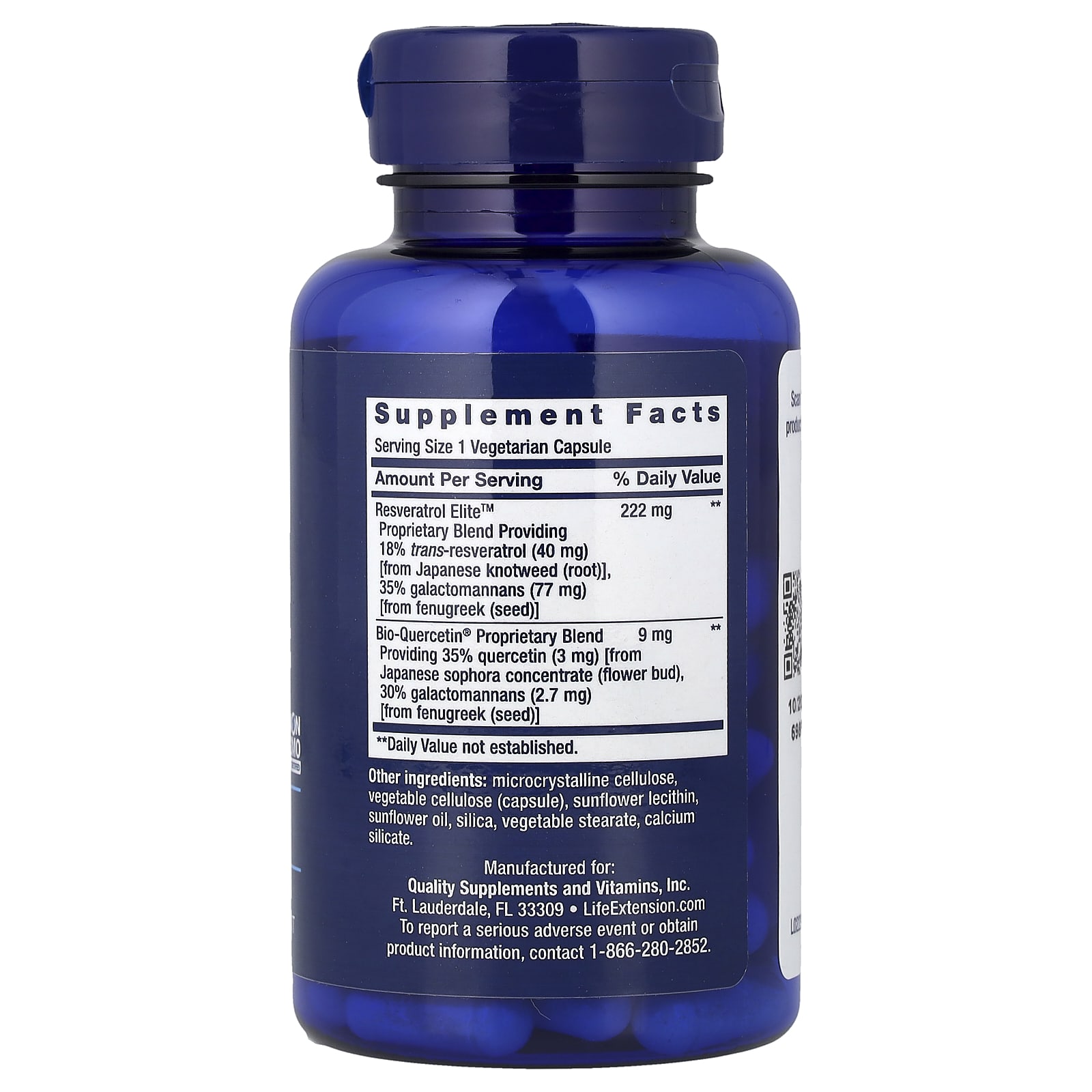 Life Extension, Optimized Resveratrol Elite™, 60 Vegetarian Capsules - Image 2
