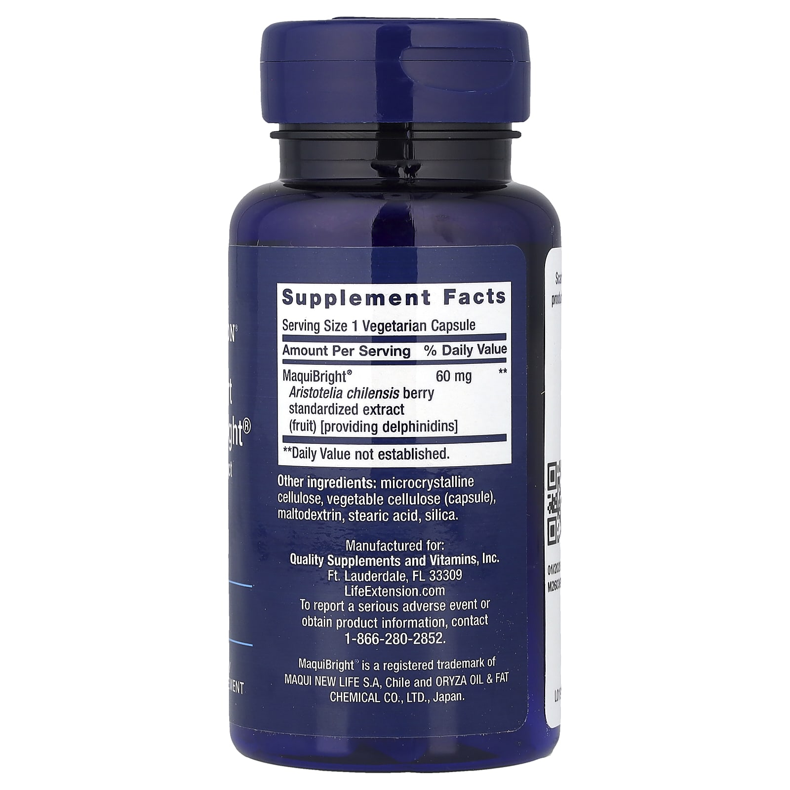 Life Extension, Tear Support with MaquiBright®, Maqui Berry Extract, 60 mg, 30 Vegetarian Capsules - Image 2