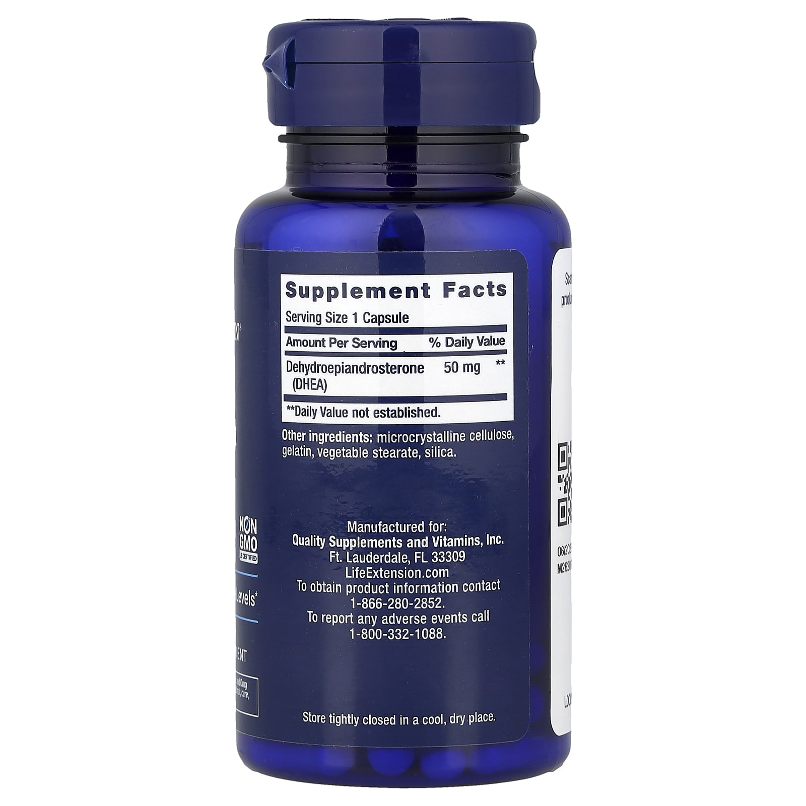 Life Extension, DHEA, 50 mg, 60 Capsules - Image 2