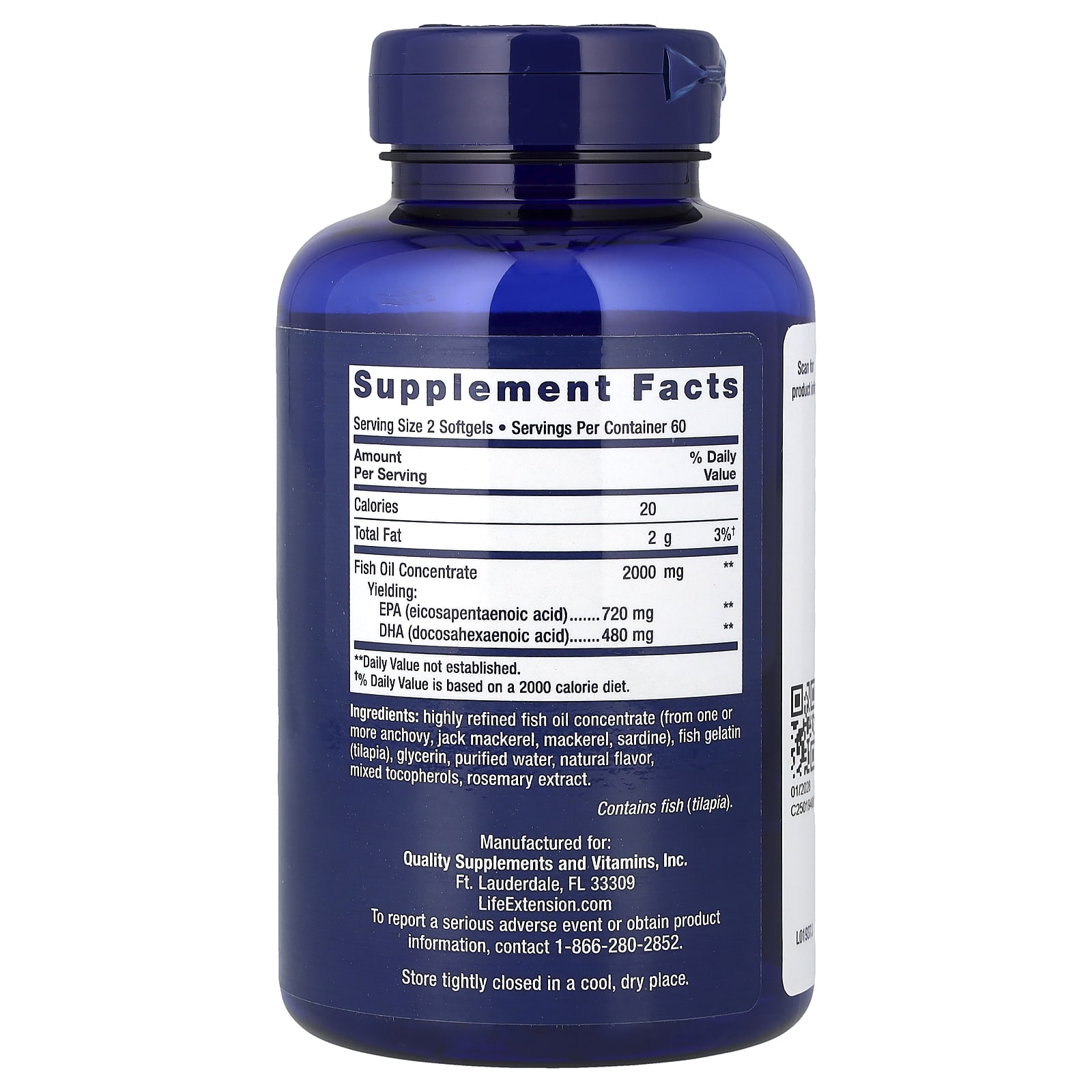 Life Extension, Mega EPA/DHA, 120 Softgels - Image 2