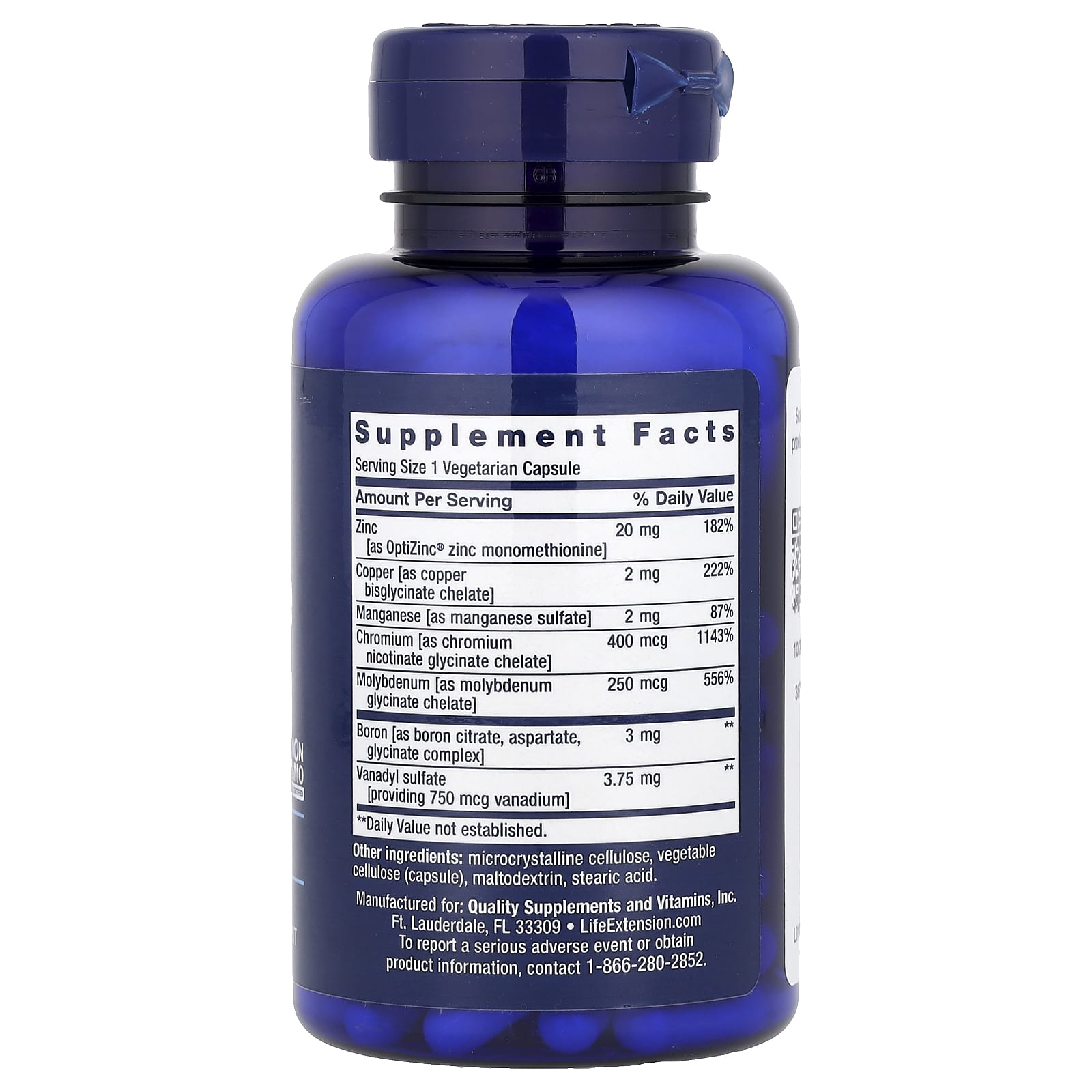 Life Extension, Only Trace Minerals, 90 Vegetarian Capsules - Image 2