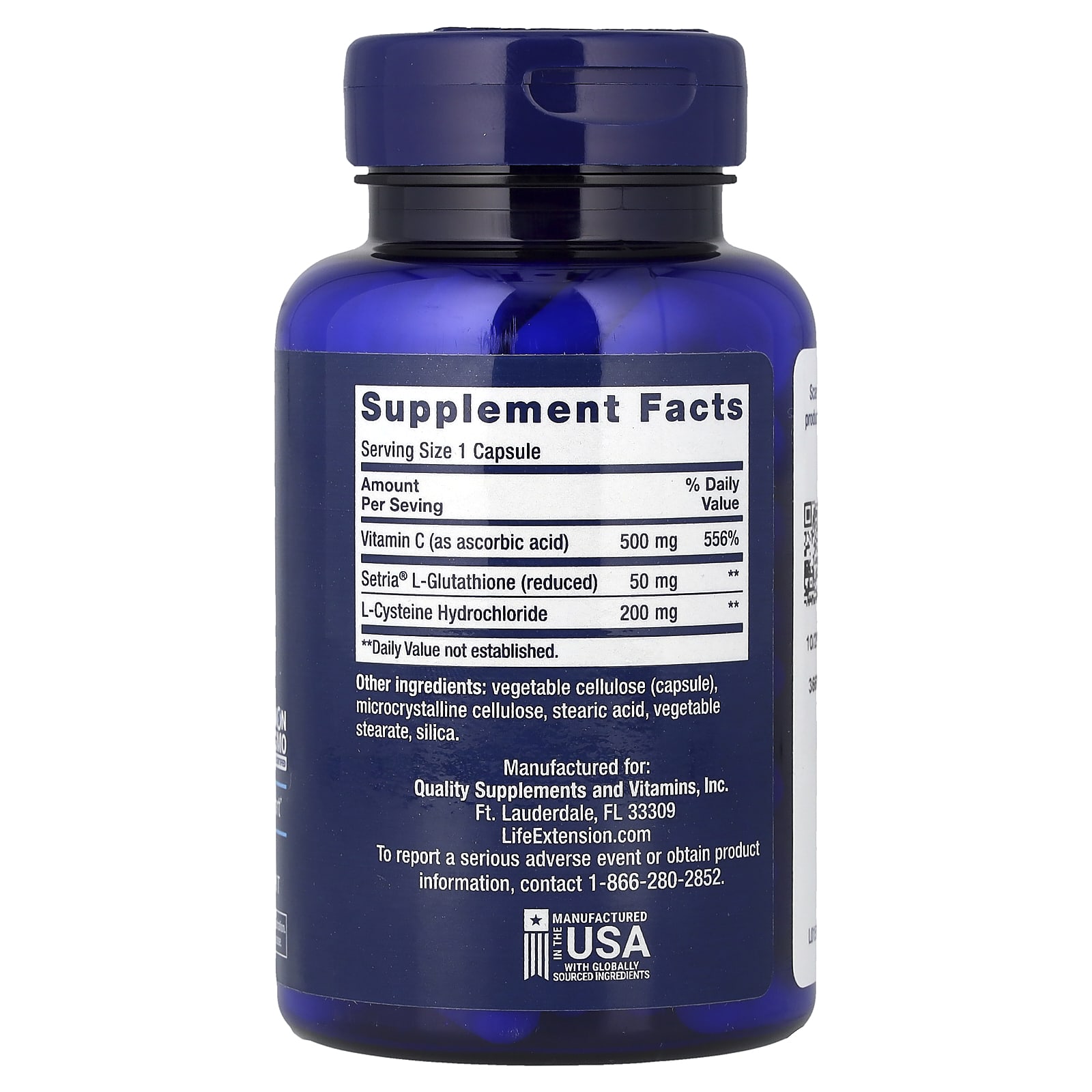 Life Extension, Glutathione, Cysteine & C, 100 Capsules - Image 2