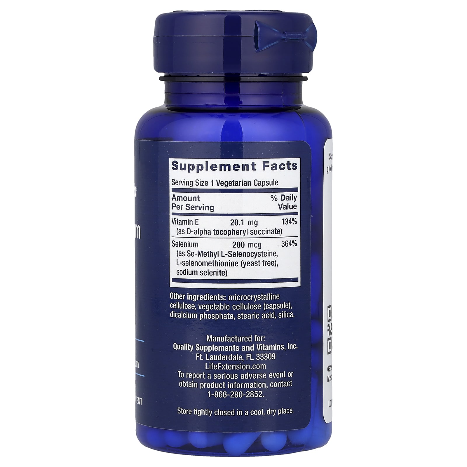 Life Extension, Super Selenium Complex & Vitamin E, 100 Vegetarian Capsules - Image 2