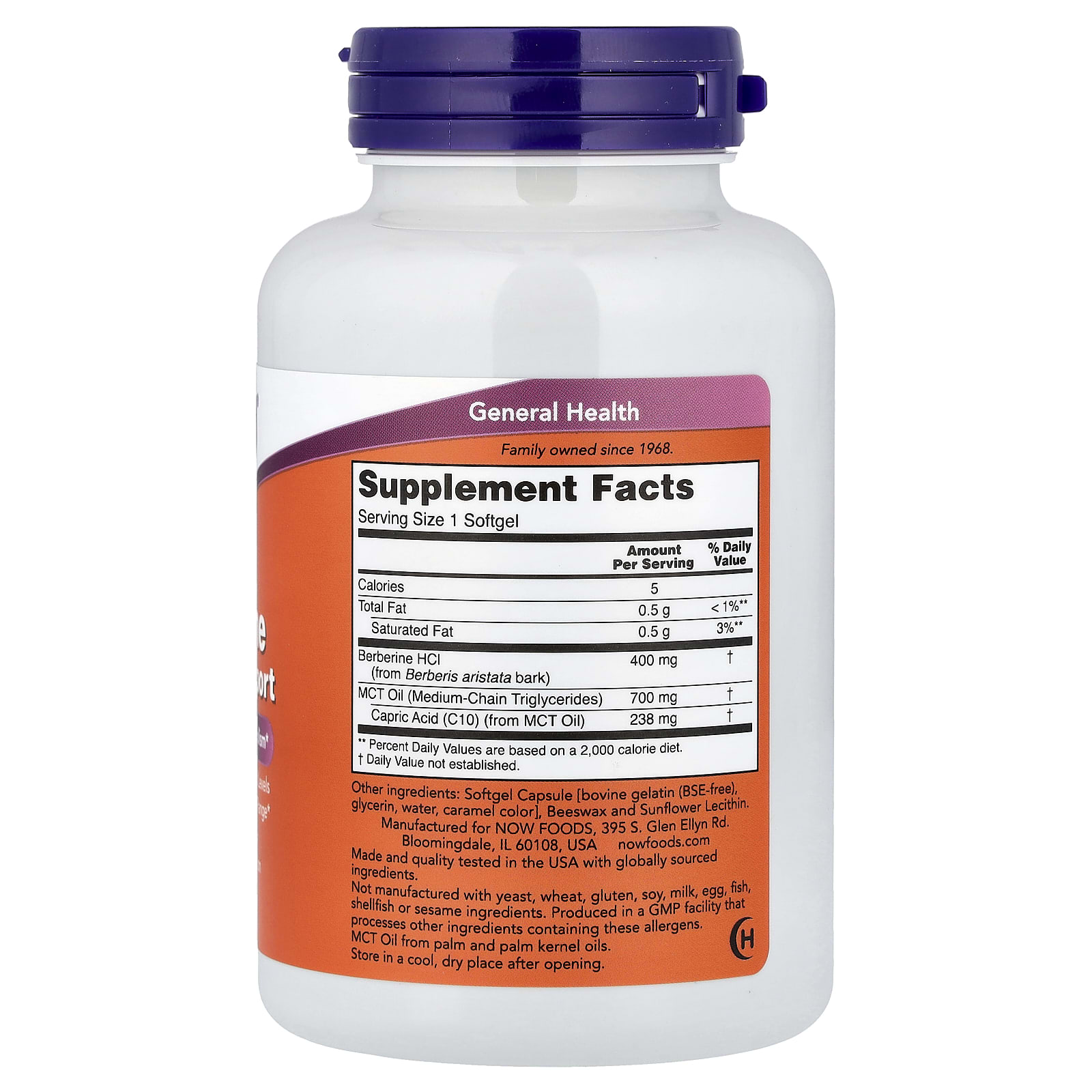 NOW Foods, Berberine Glucose Support, 90 Softgels - Image 2