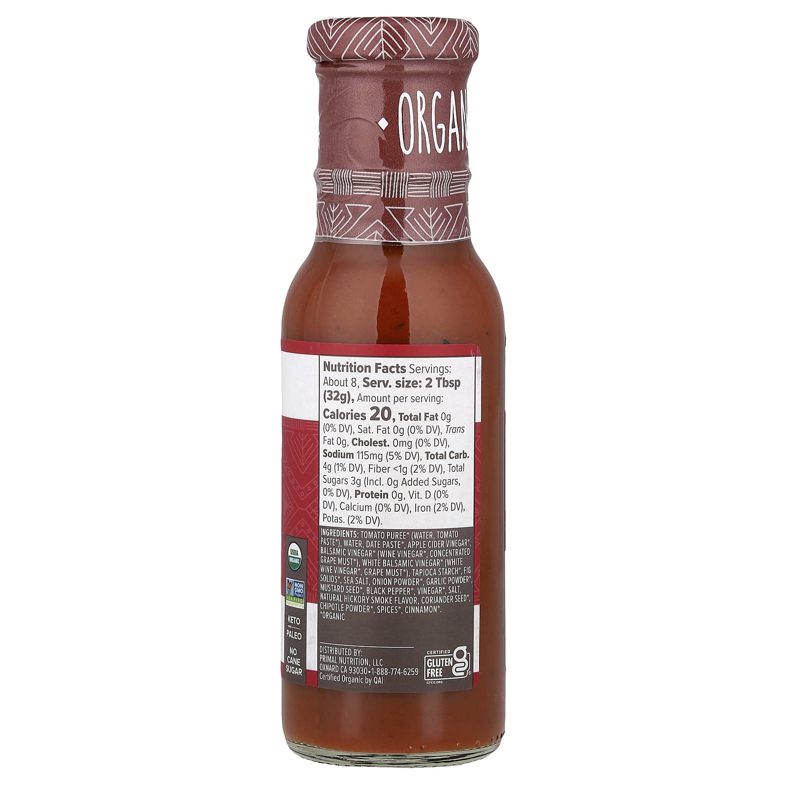 Primal Kitchen, Classic BBQ Sauce, Unsweetened, 8.5 oz (241 g) - Image 2
