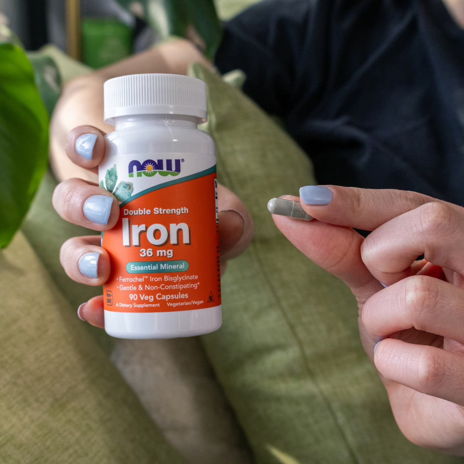 NOW Foods, Iron, 36 mg, 90 Veg Capsules - Image 8