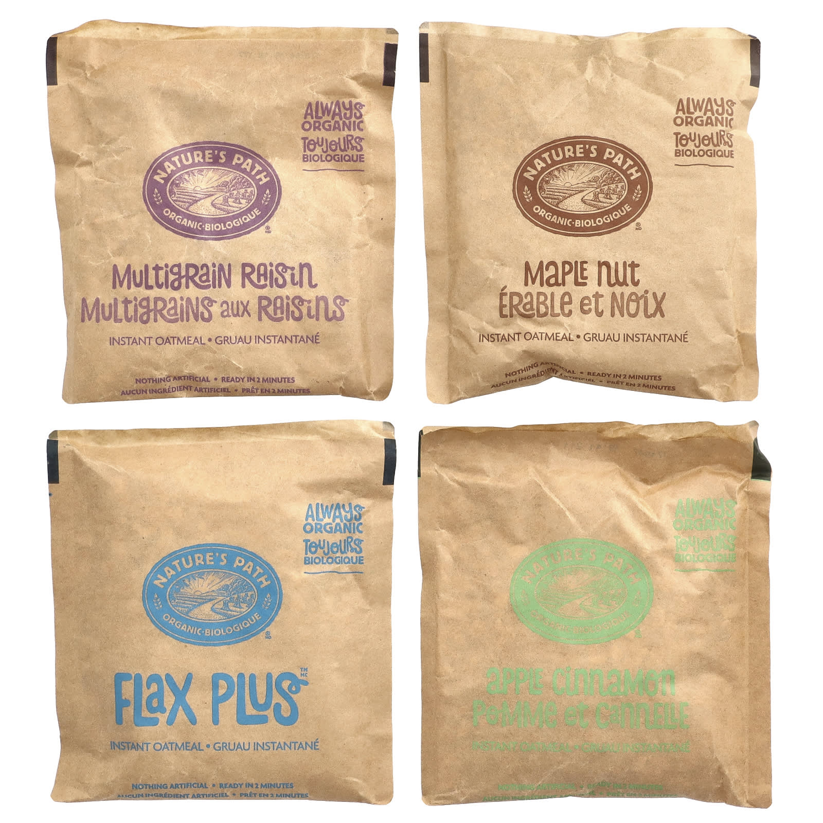 Nature's Path, Organic Instant Oatmeal, Variety Pack, 8 Packets, 14 oz (400 g) - Image 3