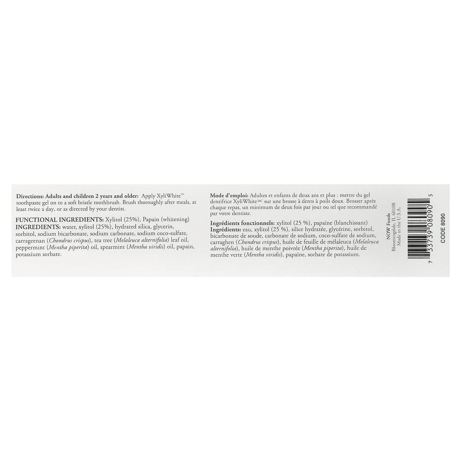 NOW Foods, Solutions, XyliWhite™, Toothpaste Gel, Refreshmint, 6.4 oz (181 g) - Image 3