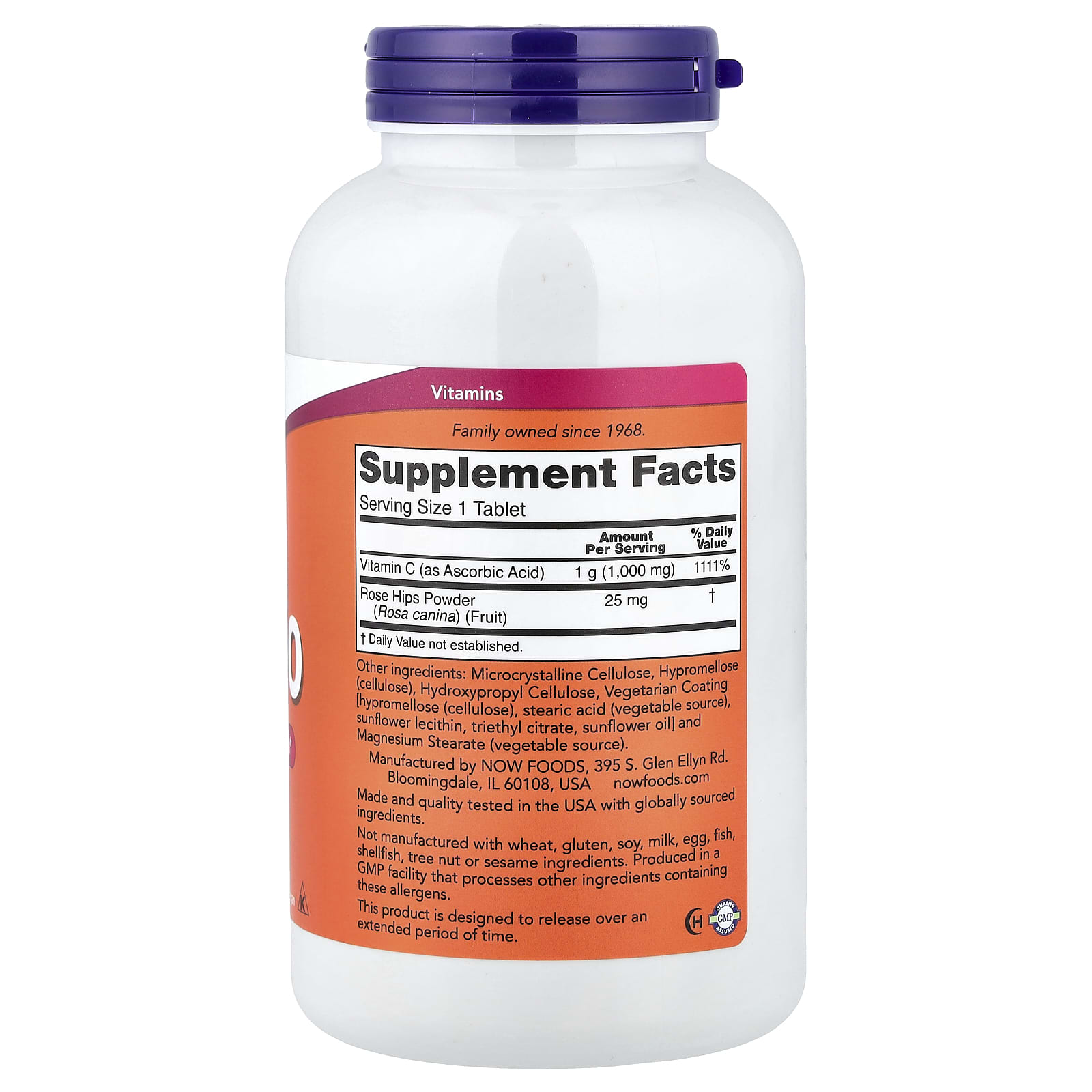 NOW Foods, C-1000, 250 Tablets - Image 2