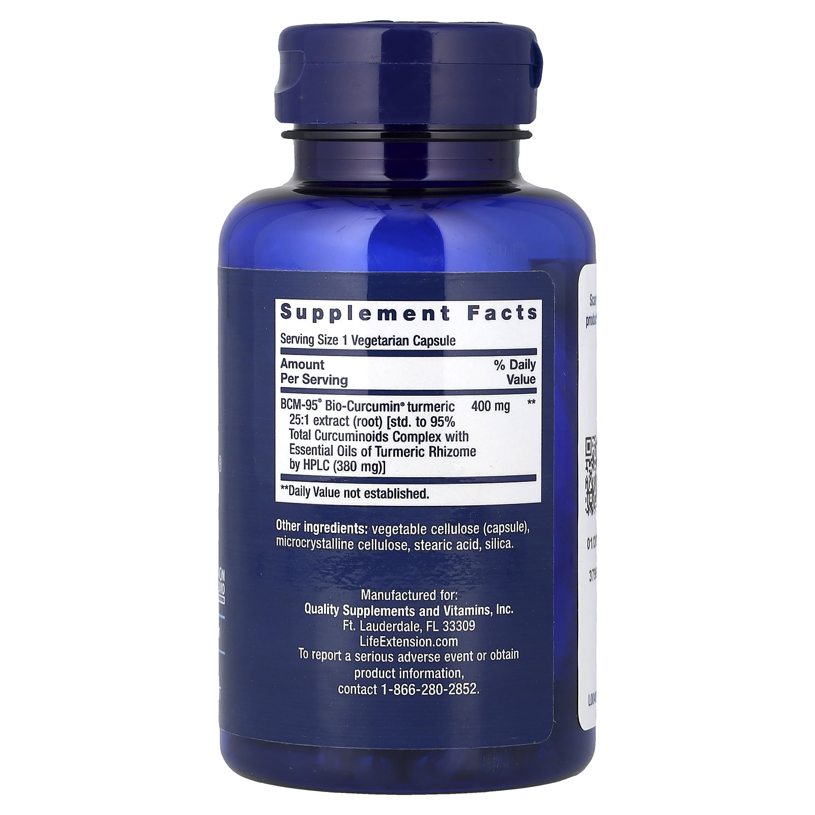 Life Extension, Super Bio-Curcumin® Turmeric Extract, 60 Vegetarian Capsules (400 mg per Capsule) - Image 2