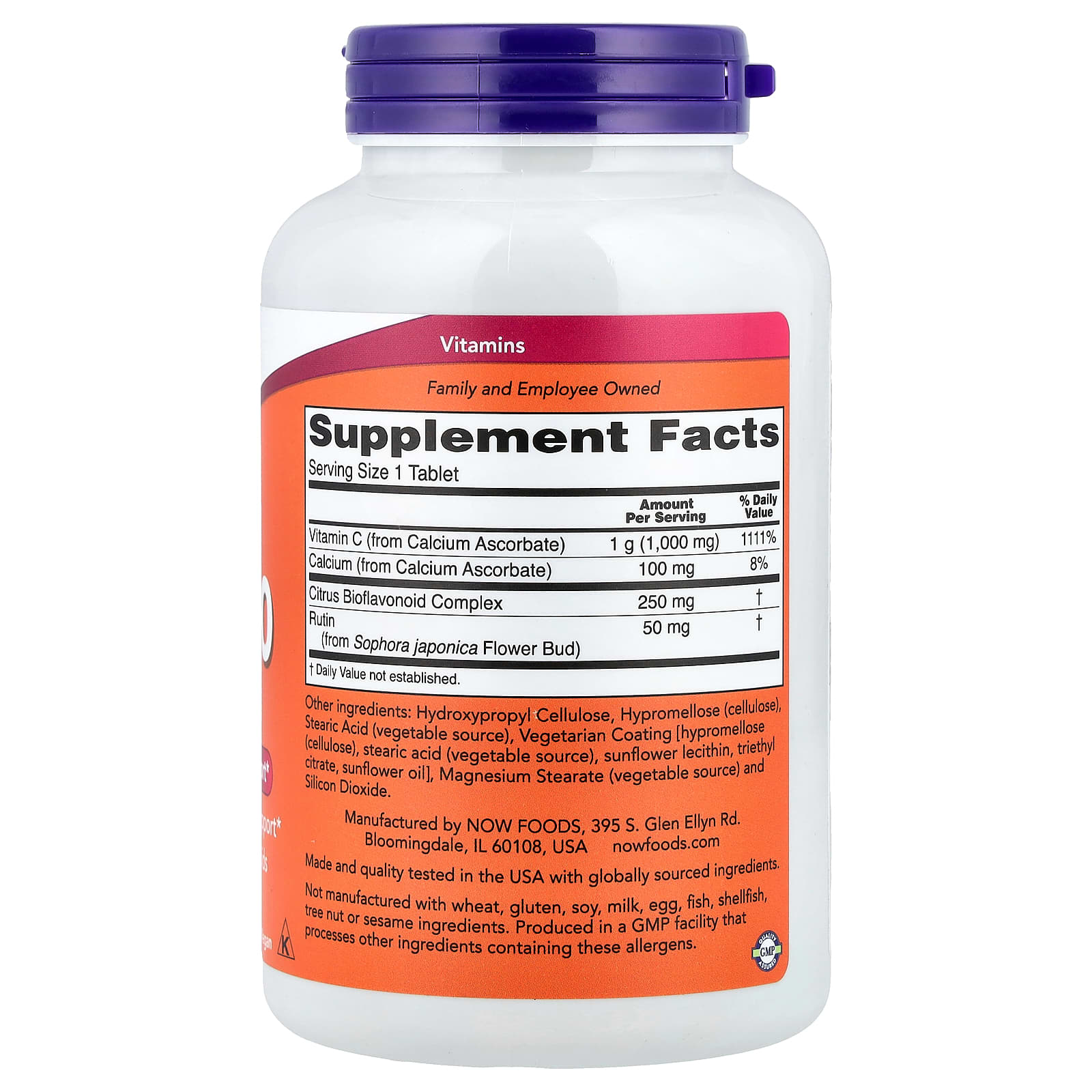 NOW Foods, Buffered C-1000 Complex, 180 Tablets - Image 2