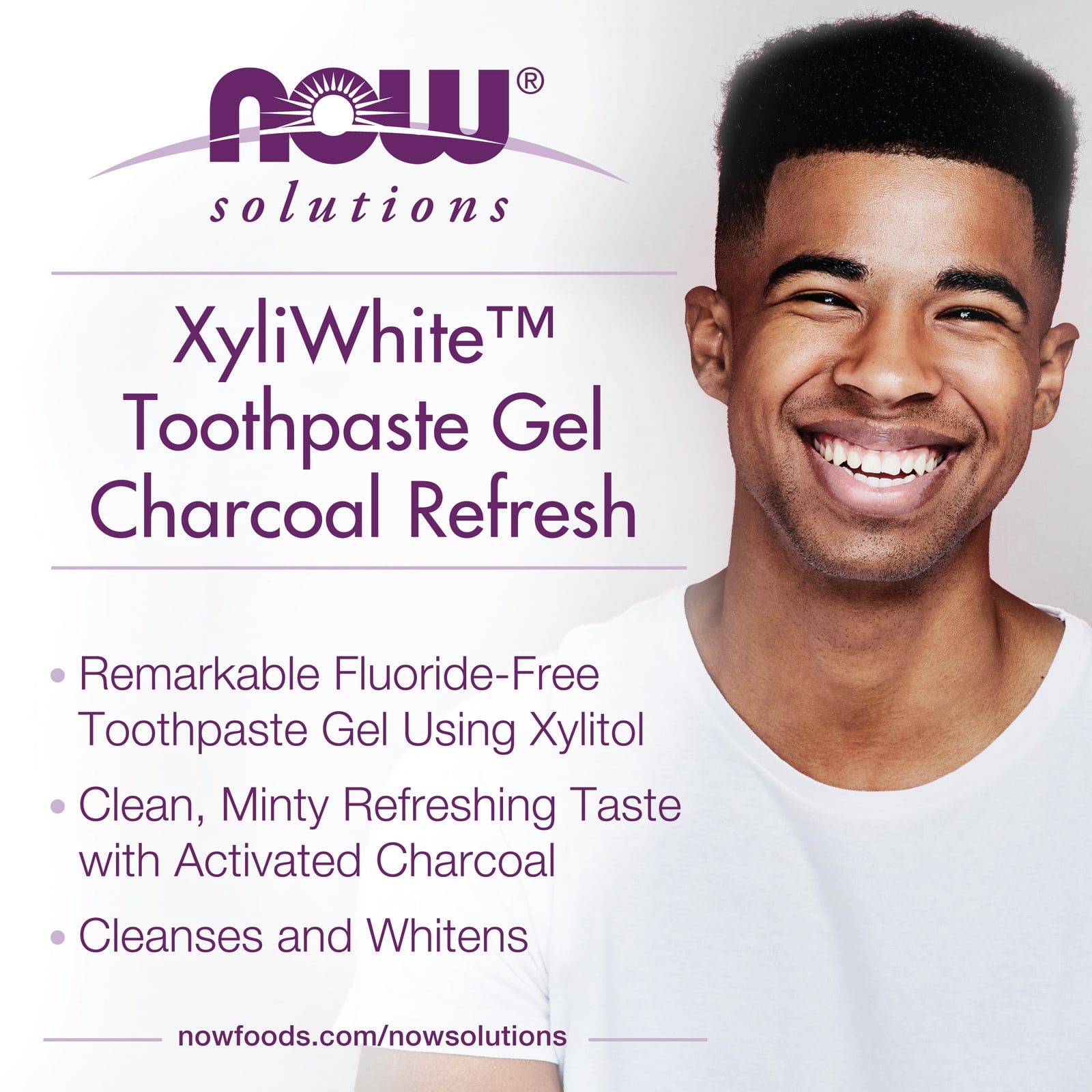 NOW Foods, Solutions, XyliWhite™, Charcoal Refresh, Toothpaste Gel, Mint, 6.4 oz (181 g) - Image 4