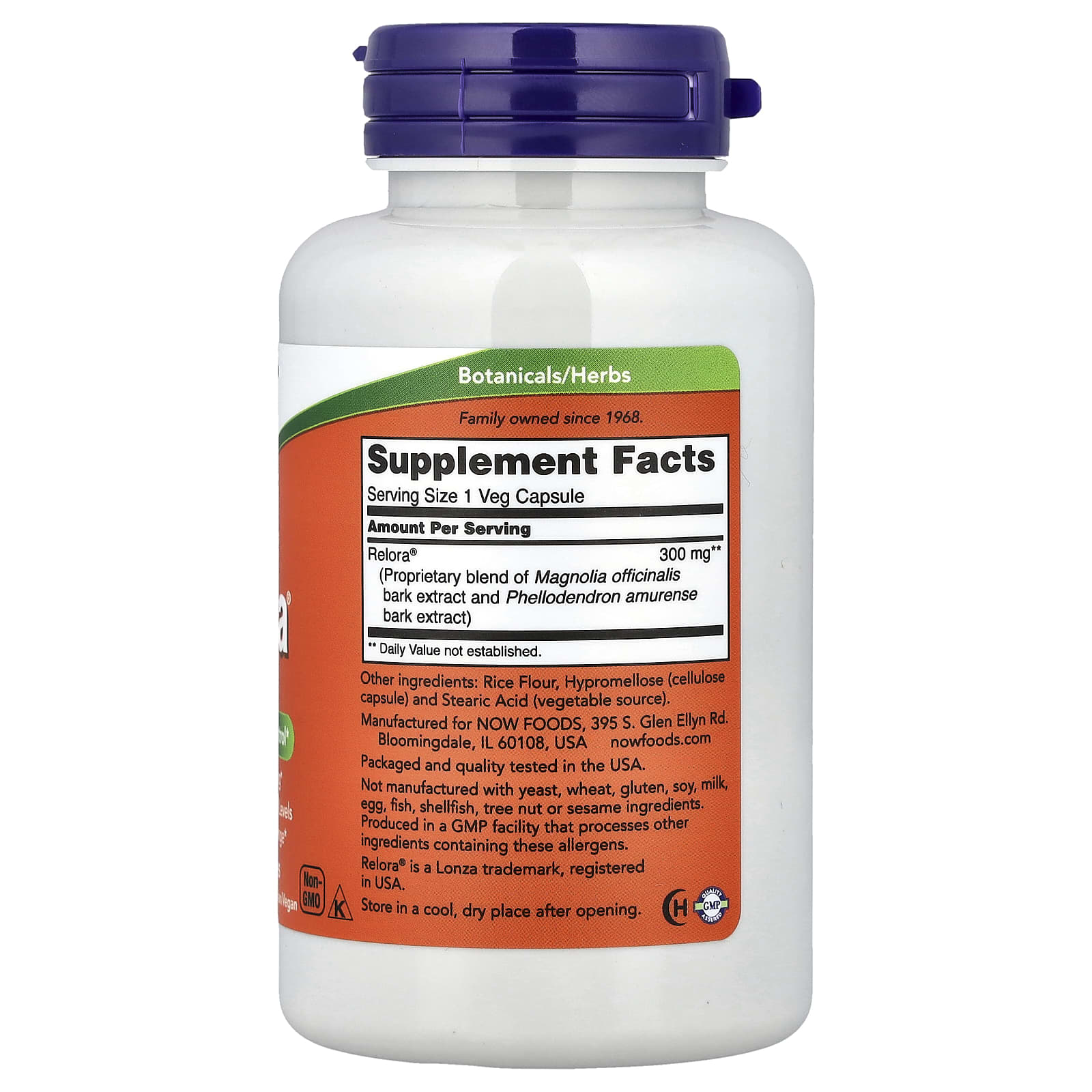 NOW Foods, Relora®, 300 mg, 120 Veg Capsules - Image 2