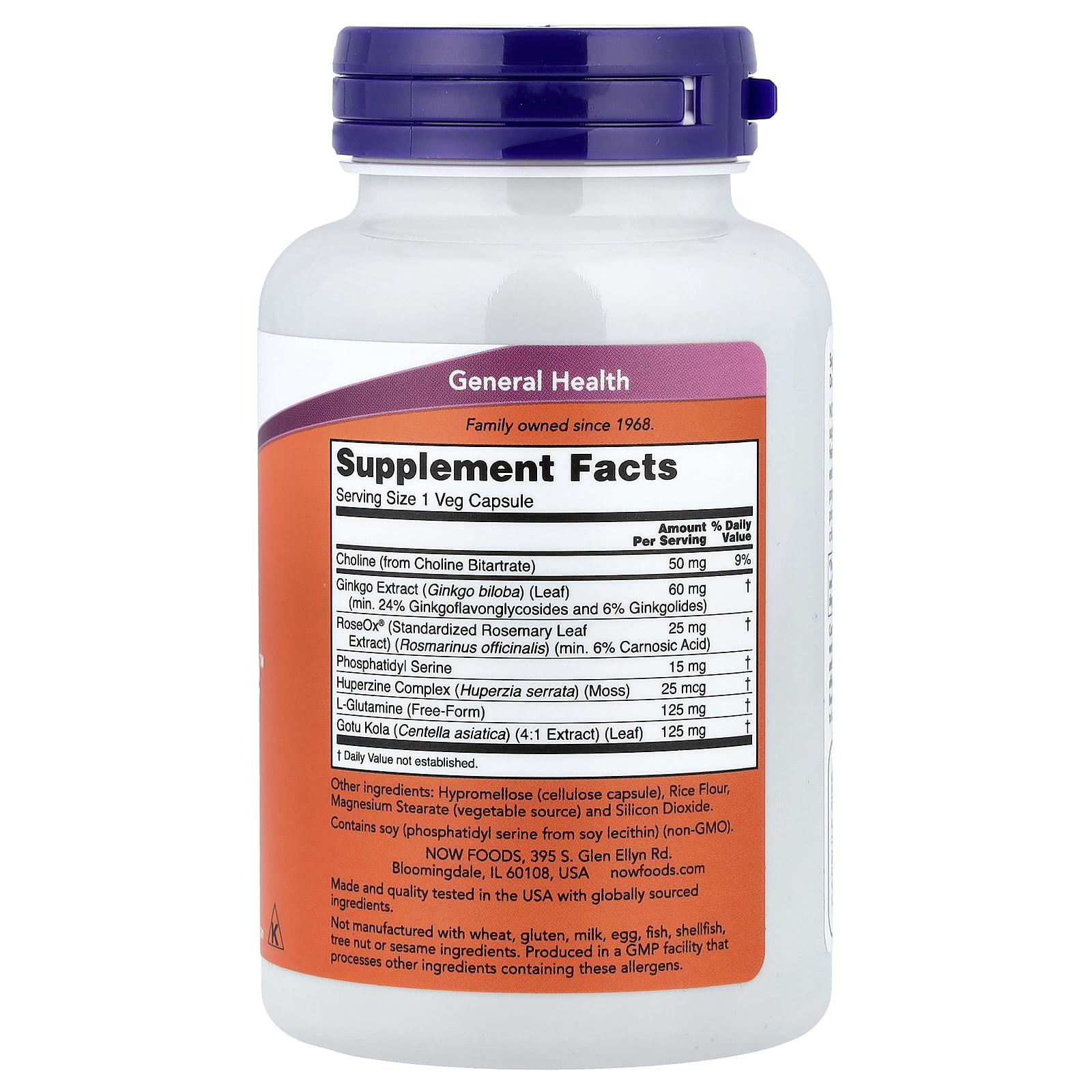 NOW Foods, Brain Elevateā¢, 120 Veg Capsules - Image 2