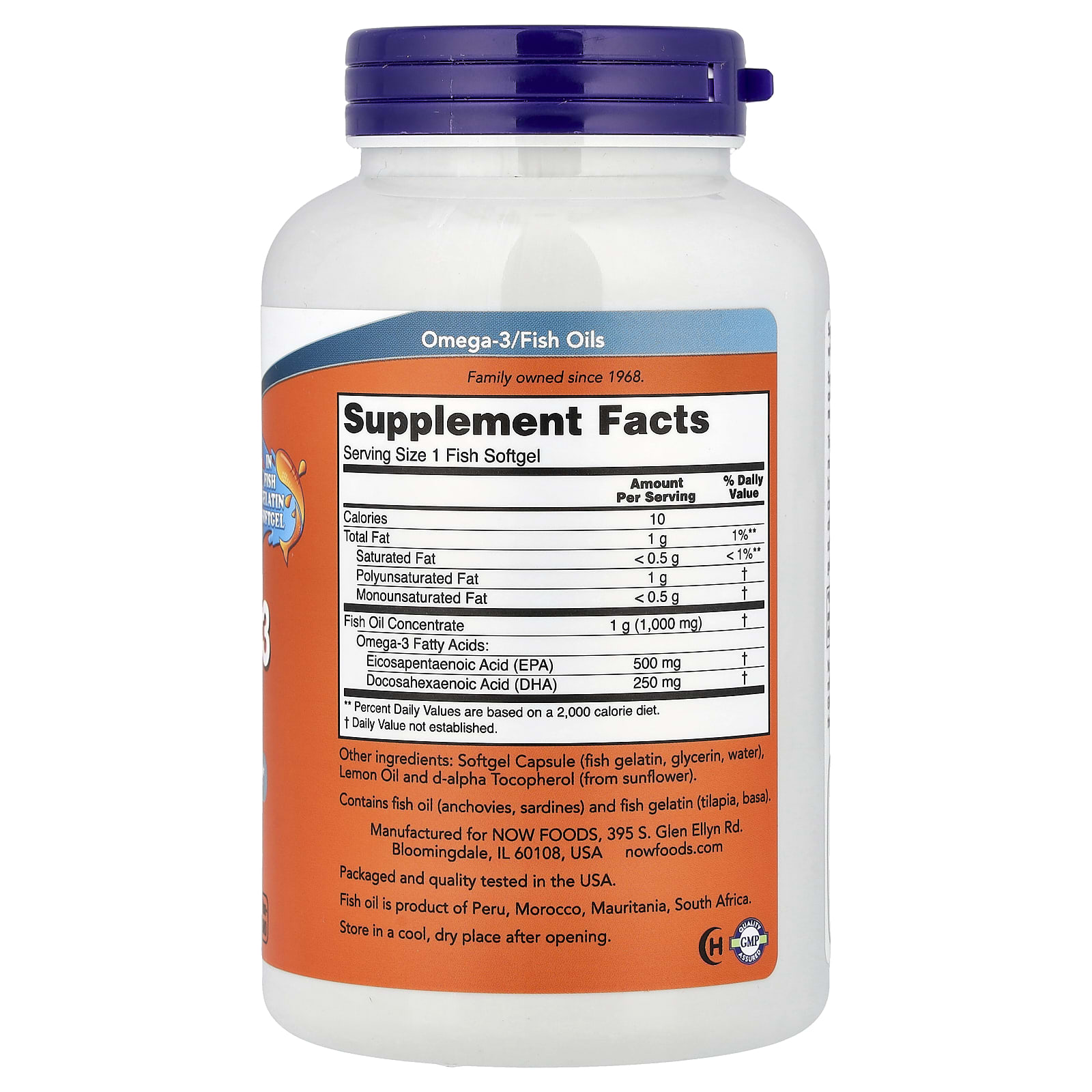 NOW Foods, Ultra Omega-3 Fish Oil, 180 Fish Softgels - Image 2