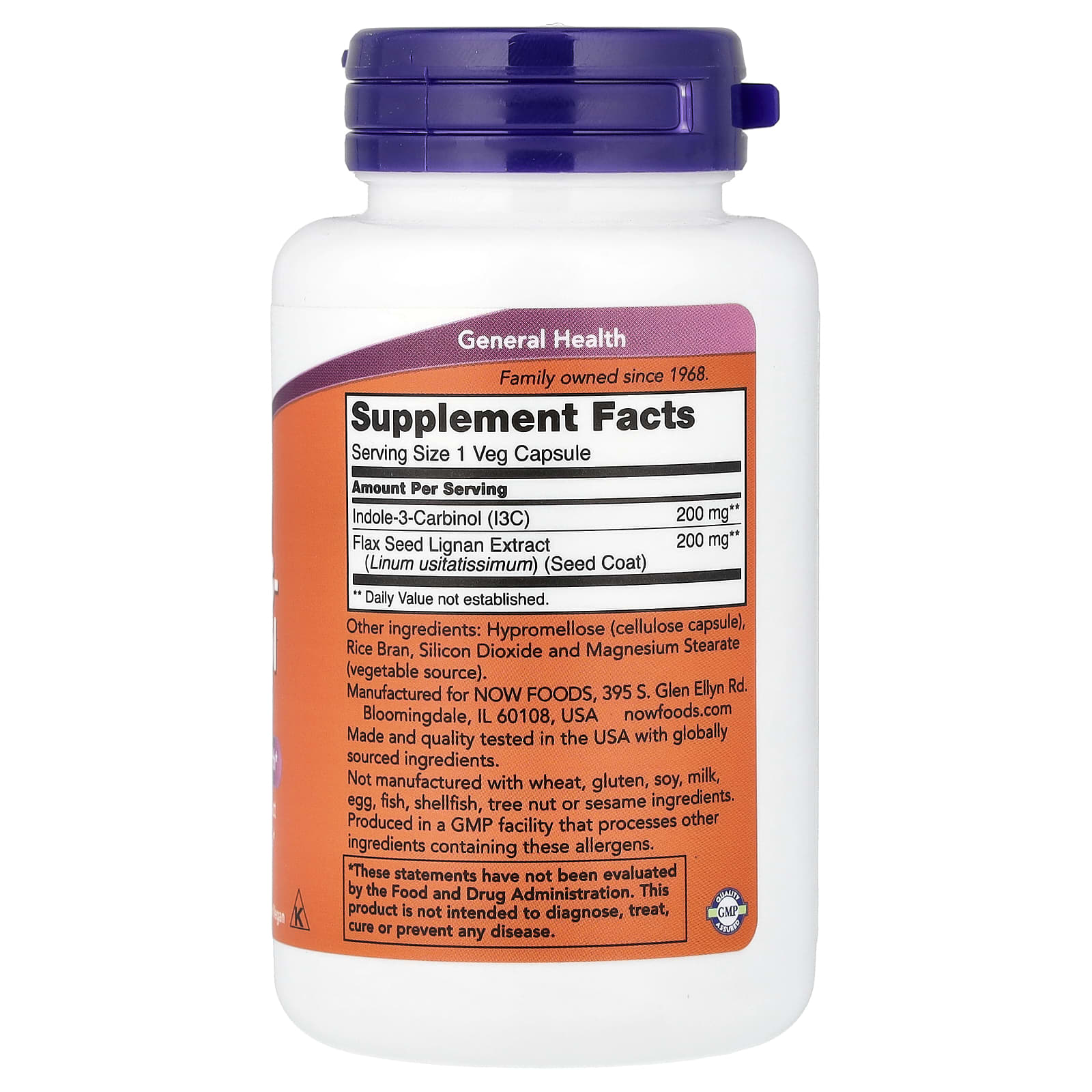 NOW Foods, Indole-3-Carbinol, 60 Veg Capsules - Image 2