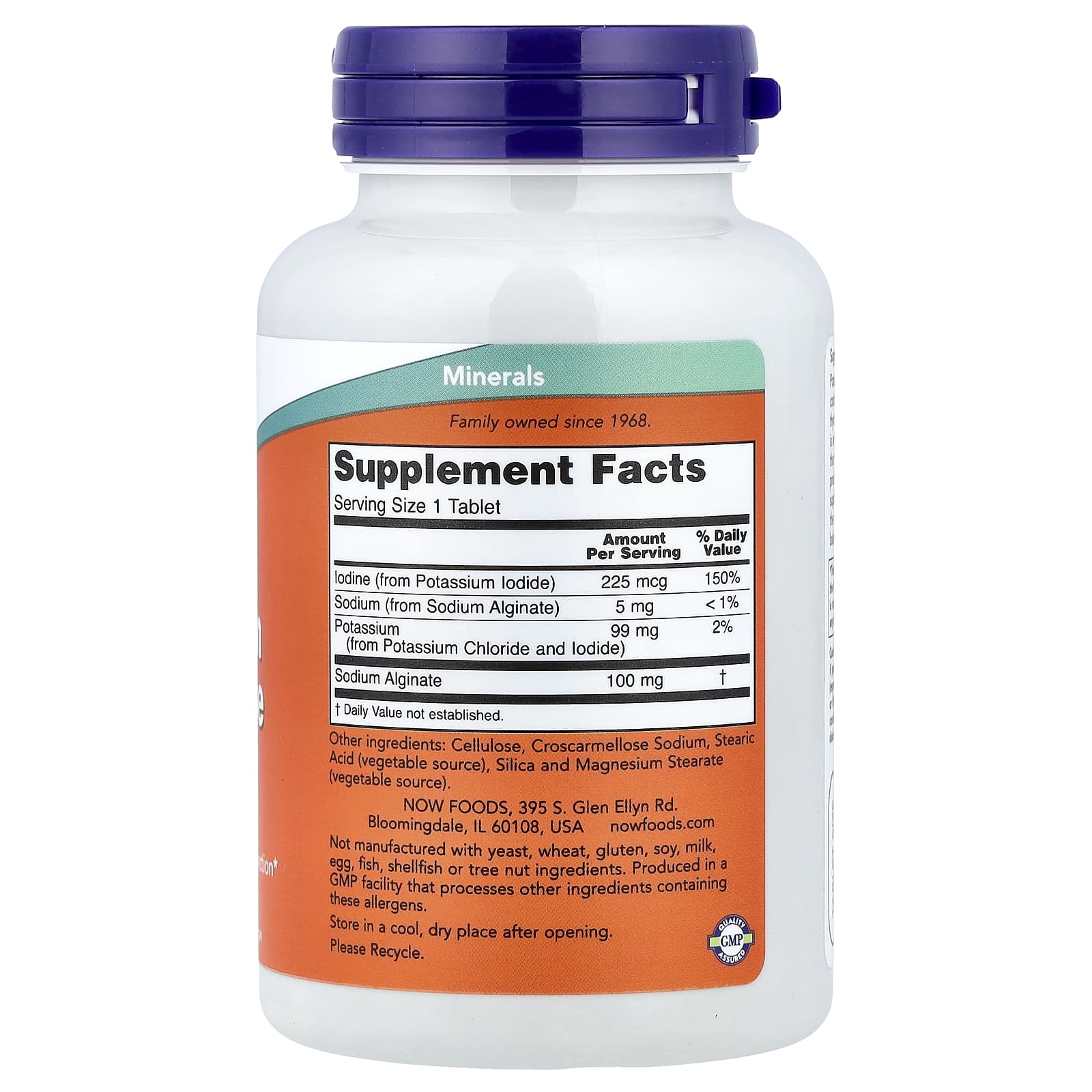 NOW Foods, Potassium Plus Iodine, 180 Tablets - Image 2