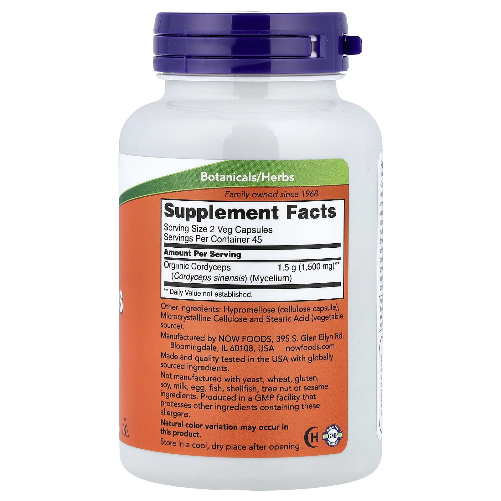 NOW Foods, Cordyceps, 90 Veg Capsules (750 mg per Capsule) - Image 2