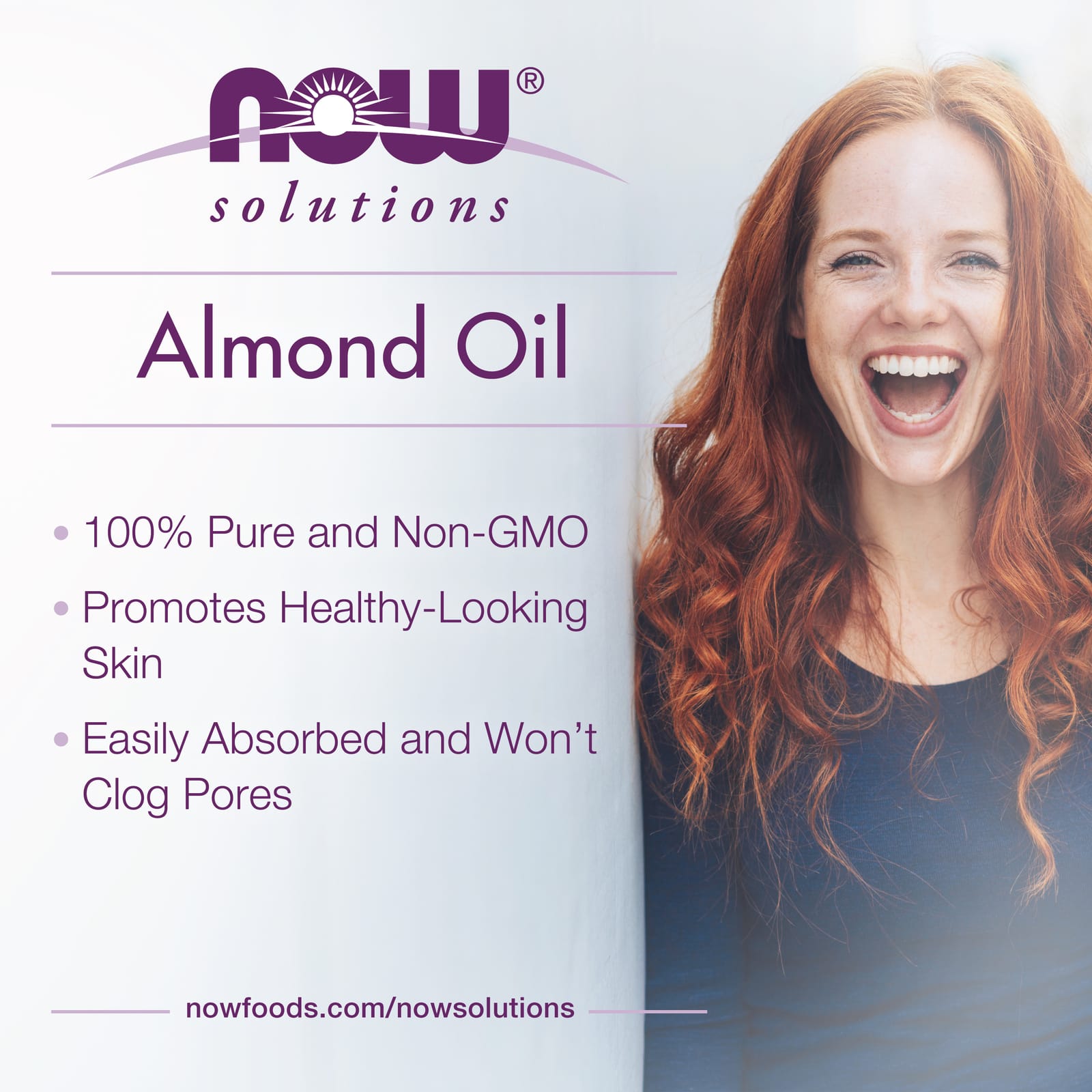 NOW Foods, Solutions, Sweet Almond Oil, Pure Moisturizing Oil, Unscented, 16 fl oz (473 ml) - Image 3