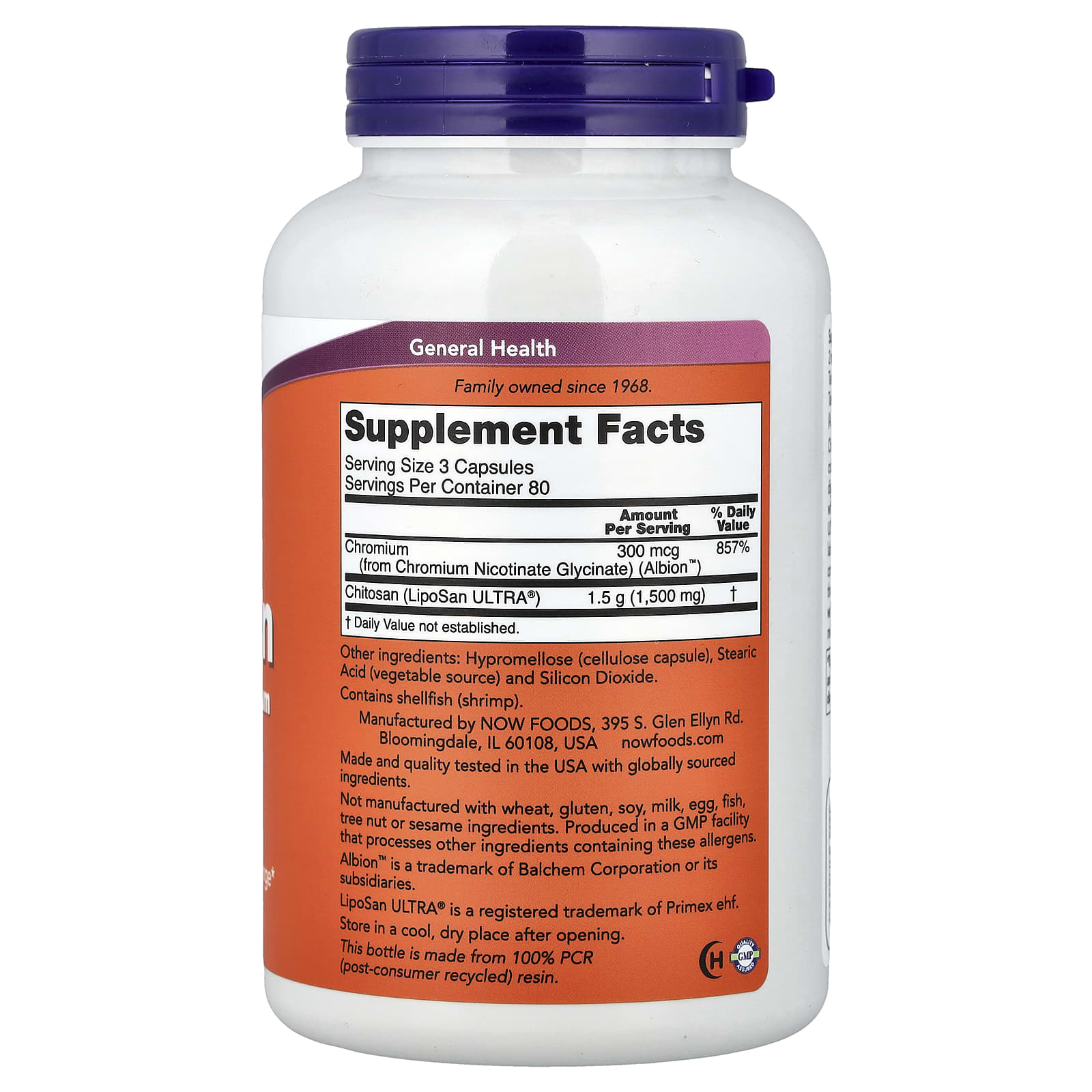 NOW Foods, Chitosan, 240 Veg Capsules - Image 2