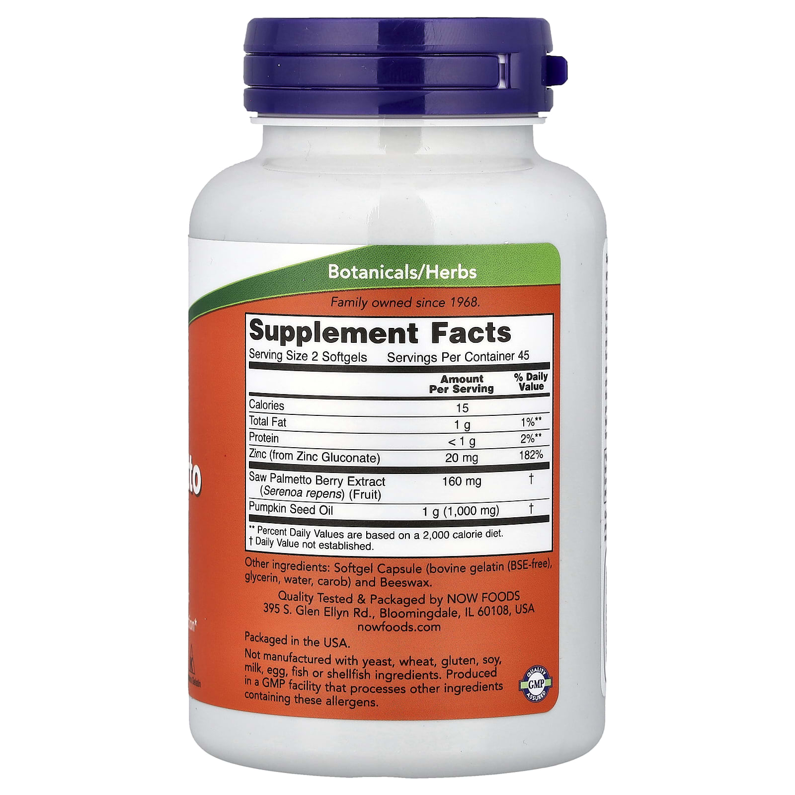 NOW Foods, Saw Palmetto Extract, , 90 Softgels - Image 2