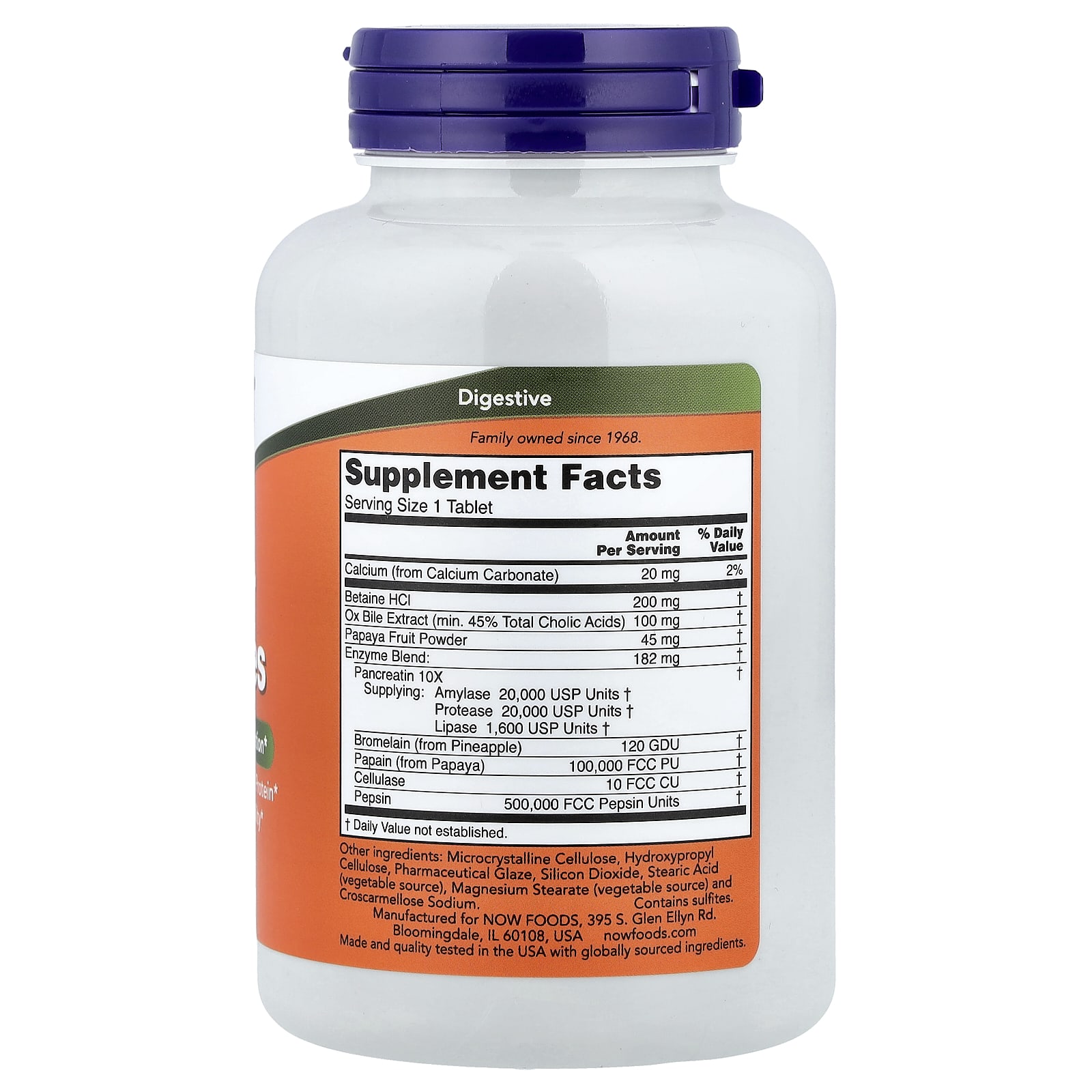 NOW Foods, Super Enzymes, 180 Tablets - Image 2