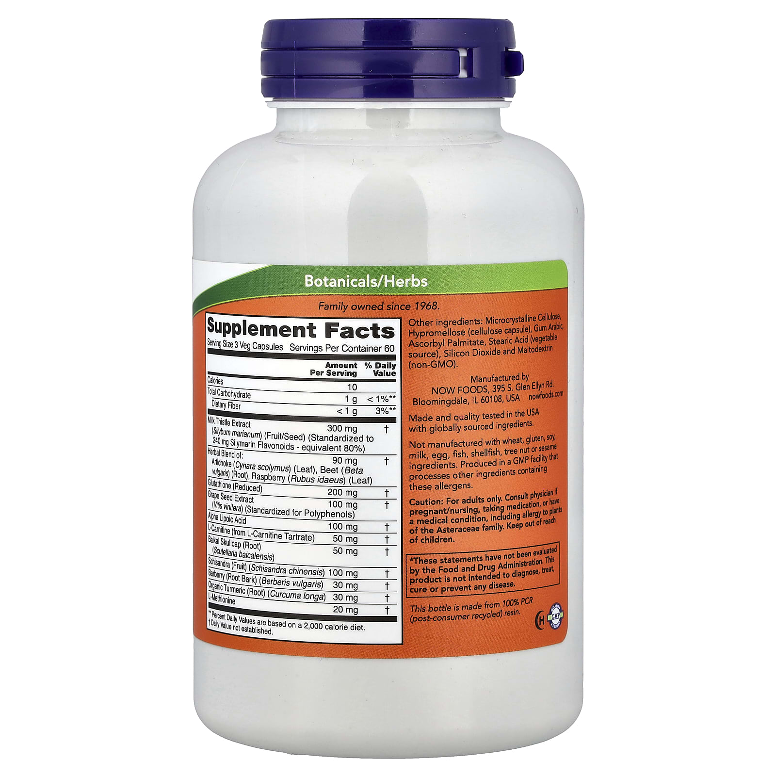 NOW Foods, Liver Refreshâ„¢, 180 Veg Capsules - Image 2