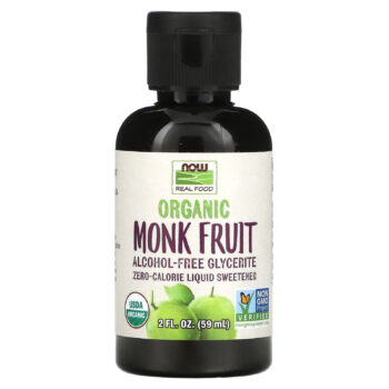 NOW Foods, Organic Monk Fruit, Liquid Sweetener, 2 fl oz (59 ml)